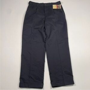 Dockers Pants Men 34x29 Navy D4 Flat Front Cuffed Relaxed MEASURES 34x30 NEW